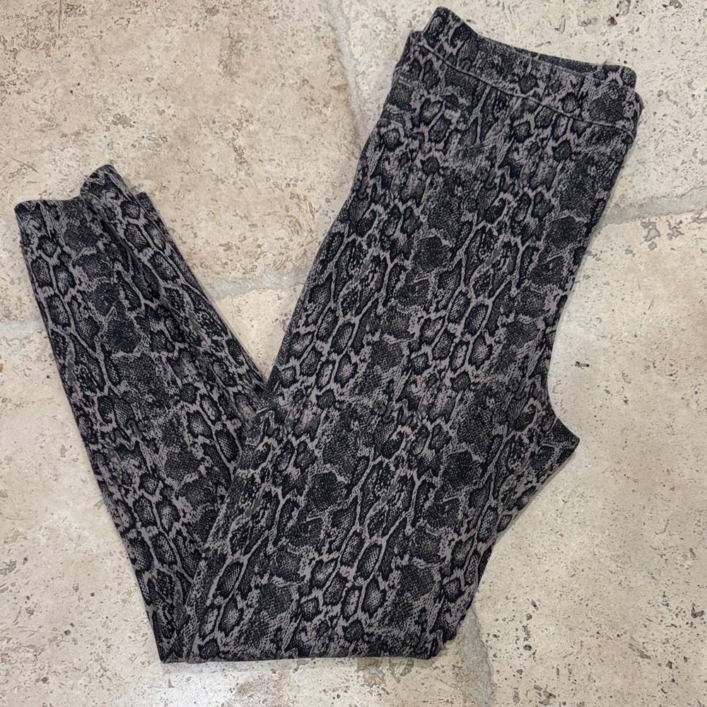 SPANX Black and Taupe Jeanish Leggings